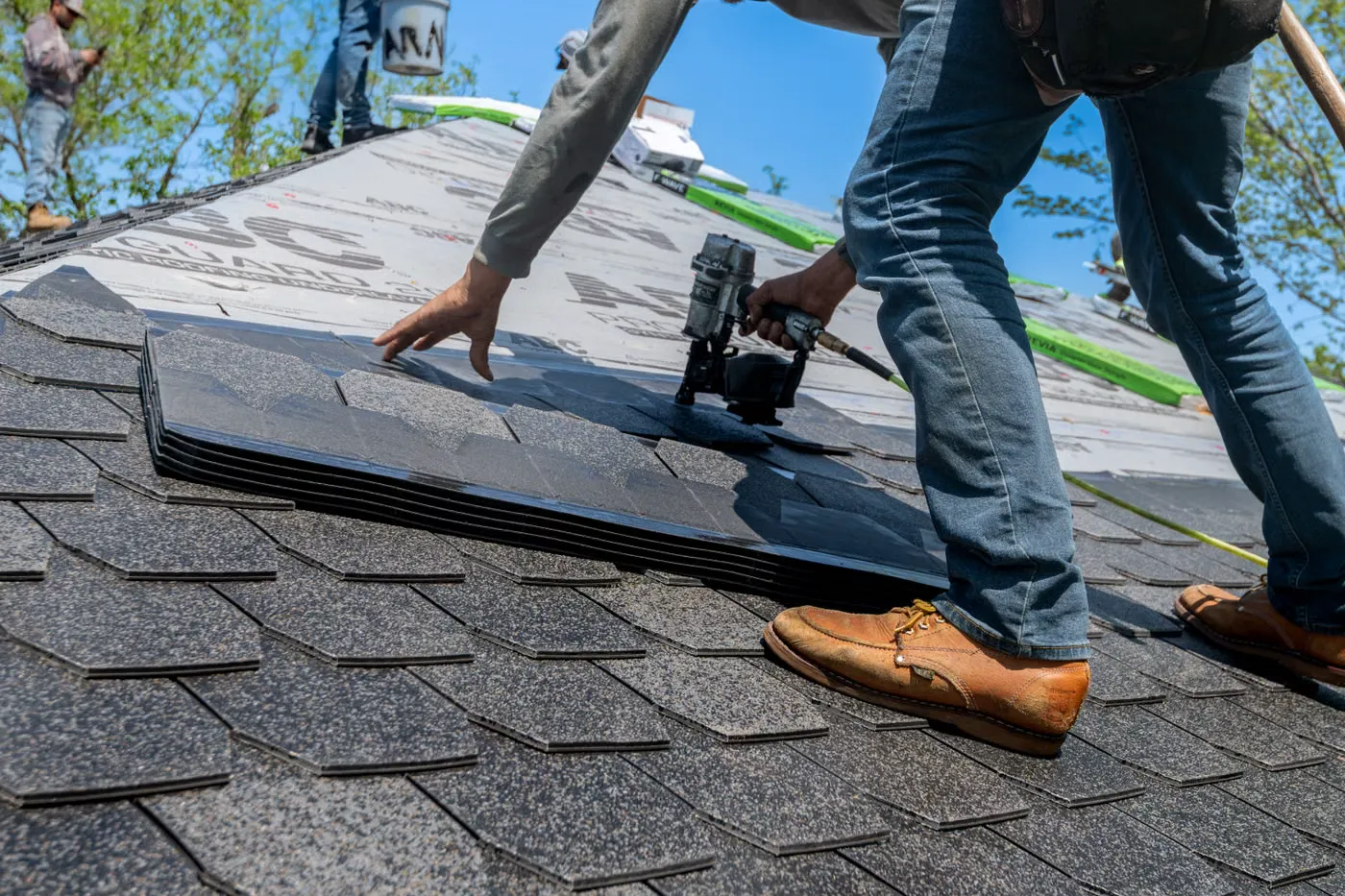 A recently completed roof by Local Roof Crew